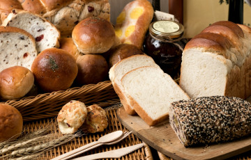 Картинка еда хлеб +выпечка булочки разный ассортимент