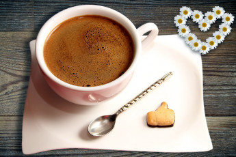 Картинка еда кофе +кофейные+зёрна печенье чашка