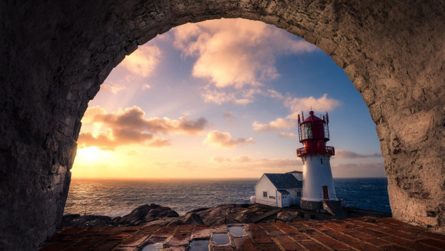 Обои картинки фото lindesnes lighthouse, norway, природа, маяки, lindesnes, lighthouse
