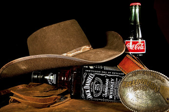 Картинка бренды напитков разное виски кока-кола шляпа