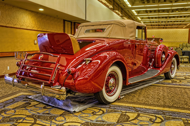 Обои картинки фото 1936 packard twelve bohman & schwartz coupe roadster, автомобили, выставки и уличные фото, выставка, автошоу