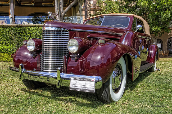 Обои картинки фото 1938 cadillac v-16 fleetwood convertible coupe, автомобили, выставки и уличные фото, автошоу, выставка