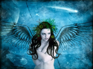 Картинка cosmic dreams by gary kapluggin фэнтези ангелы