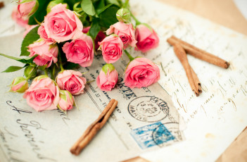 Картинка цветы розы письмо
