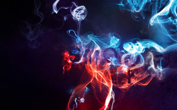 Картинка 3д графика abstract абстракции дым туман свет