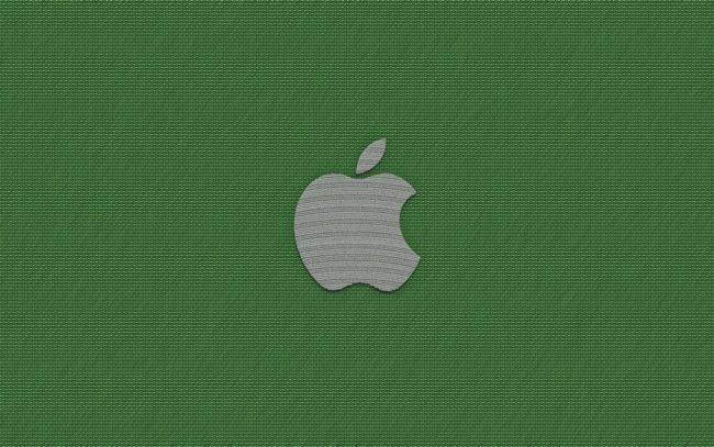 Обои картинки фото компьютеры, apple, логотип, сетка, зеленый, яблоко