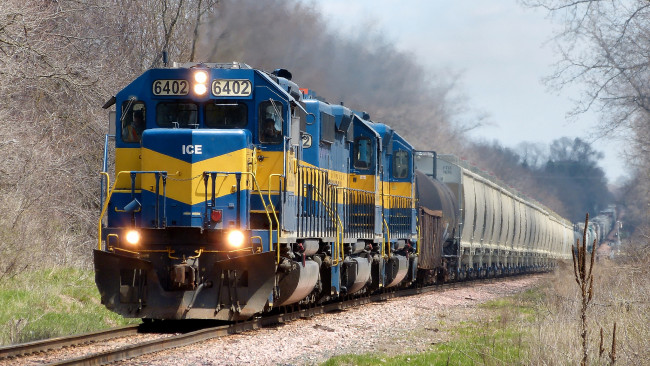 Обои картинки фото техника, поезда, состав, железная, локомотив, дорога