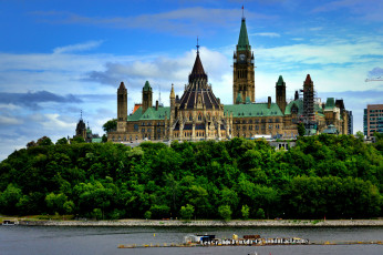 обоя parliament hill, города, оттава , канада, простор