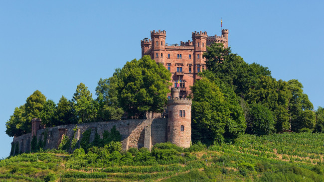 Обои картинки фото ortenberg castle, города, замки германии, парк, замок