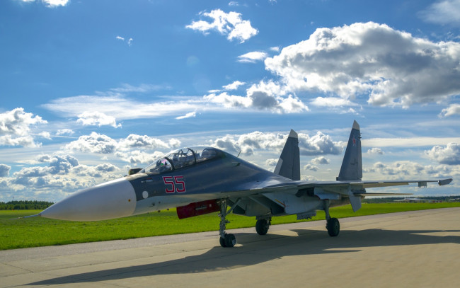 Обои картинки фото авиация, боевые самолёты, многоцелевой, sukhoi, истребитель, su-30sm