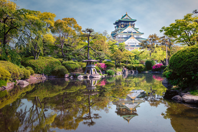 Обои картинки фото osaka castle, города, замки Японии, замок