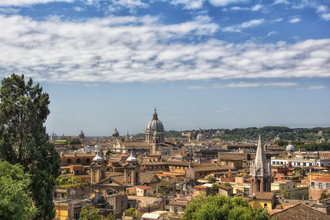 Обои картинки фото rooftops of rome, города, рим,  ватикан , италия, простор