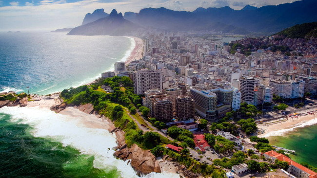 Обои картинки фото города, рио-де-жанейро , бразилия, панорама