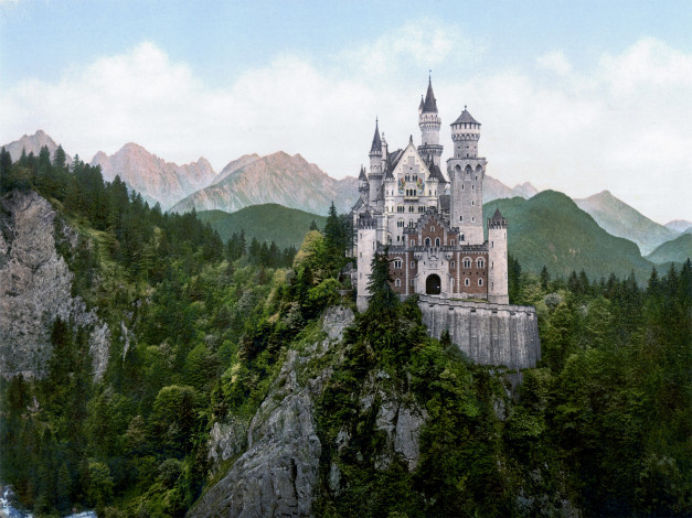 Обои картинки фото castle, neuschwanstein, города, замок, нойшванштайн, германия