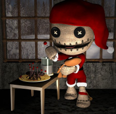 Картинка 3д графика horror ужас a merry voodoo christmas