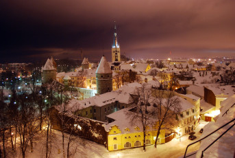 обоя таллинн, города, таллин, эстония, панорама, зима