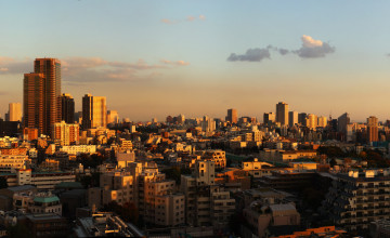 обоя города, токио, Япония, панорама