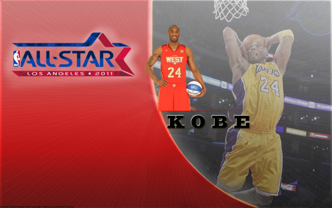 Обои картинки фото kobe, bryant, all, star, 2011, спорт, nba, баскетбол, нба, звезда