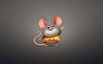 Картинка рисованные минимализм мышь mouse грызун животное пухлая