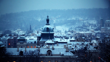 Картинка города -+панорамы панорама снег