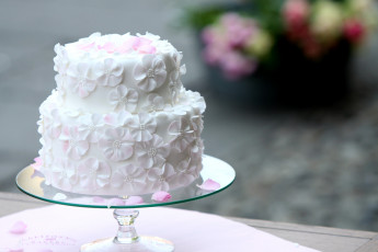 Картинка еда пирожные кексы печенье белый цветочки свадебный