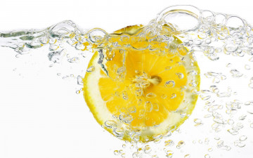 Картинка еда цитрусы вода лимон пузыри