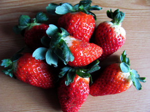 Картинка еда клубника +земляника ягоды макро