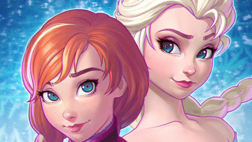 Картинка рисованное кино лицо frozen фильм красота elsa девушки disney art anna