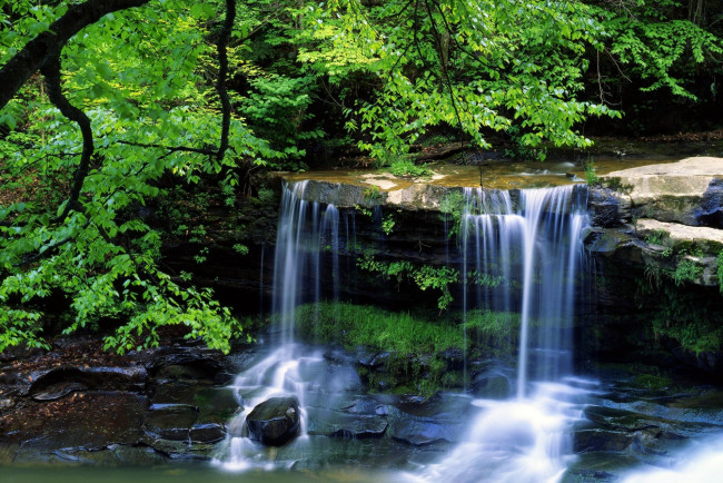 Обои картинки фото природа, водопады, красота, водопад, пейзаж, лето