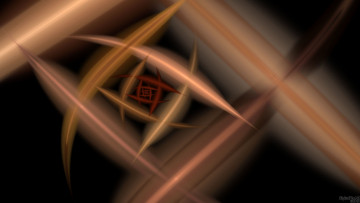 Картинка 3д графика fractal фракталы изгибы цвета фон линии