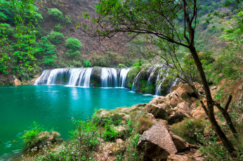 Картинка природа водопады водопад река