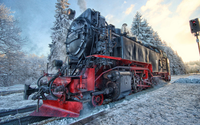 Обои картинки фото техника, поезда, зима
