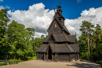 Картинка gol+stavkirke города -+исторические +архитектурные+памятники зодчество