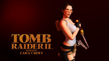 Картинка видео+игры tomb+raider+ other девушка фон взгляд очки оружие