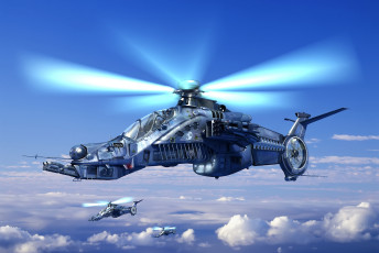 Картинка авиация 3д рисованые graphic вертолёт боевые машины вертушки