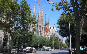 Картинка barcelona города барселона испания собор улица