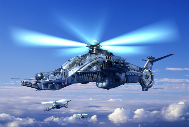 Обои картинки фото авиация, 3д, рисованые, graphic, вертолёт, боевые, машины, вертушки
