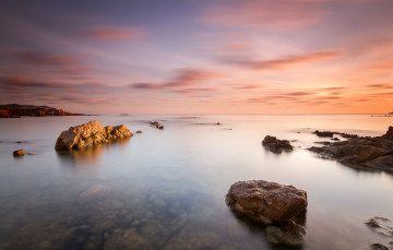 Картинка природа побережье рассвет камни скалы берег пейзаж океан