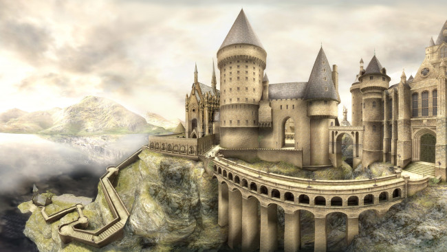 Обои картинки фото видео игры, harry potter and the order of the phoenix, замок, хогвардс