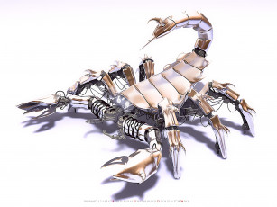 Картинка календари фэнтези скорпион механический белый фон робот calendar 2020