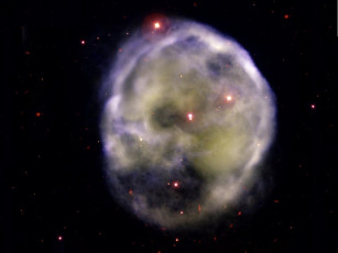 Картинка ngc 246 умирающая звезда космос галактики туманности