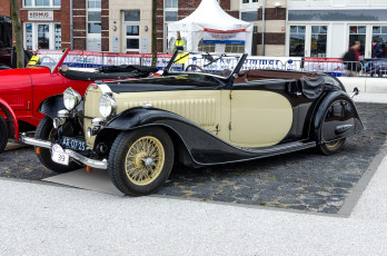 Картинка bugatti+t+57+stelvio+1935 автомобили выставки+и+уличные+фото ретро автошоу выставка история