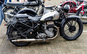 Картинка bsa+m+20+with+sidecar+1945 мотоциклы bsa история ретро автошоу выставка