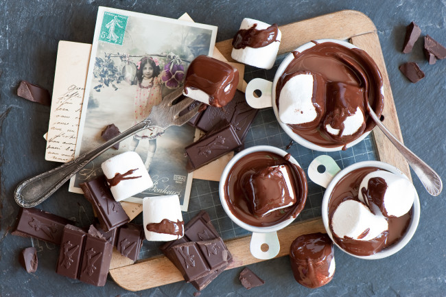 Обои картинки фото еда, конфеты,  шоколад,  сладости, маршмеллоу, шоколад, зефиры