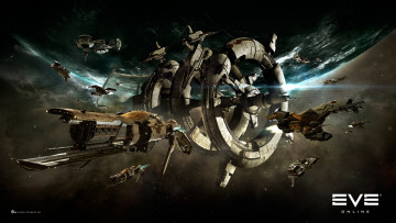 Картинка видео+игры eve+online вселенная космические корабли полет