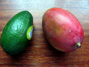 Картинка еда фрукты +ягоды авокадо манго