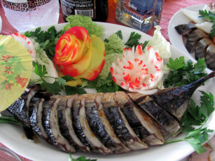 Картинка еда рыбные+блюда +с+морепродуктами скумбрия