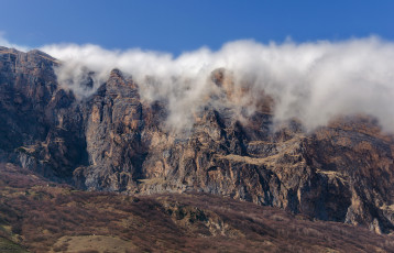 Картинка природа горы шевченко юрий Черекское ущелье кавказ облака небо