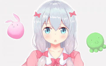 обоя аниме, eromanga-sensei, фон, взгляд, девушка