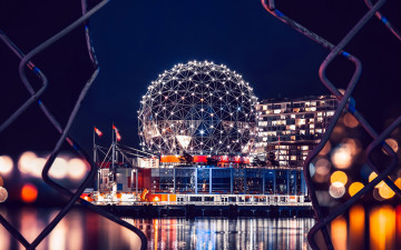 Картинка города ванкувер+ канада вечер огни